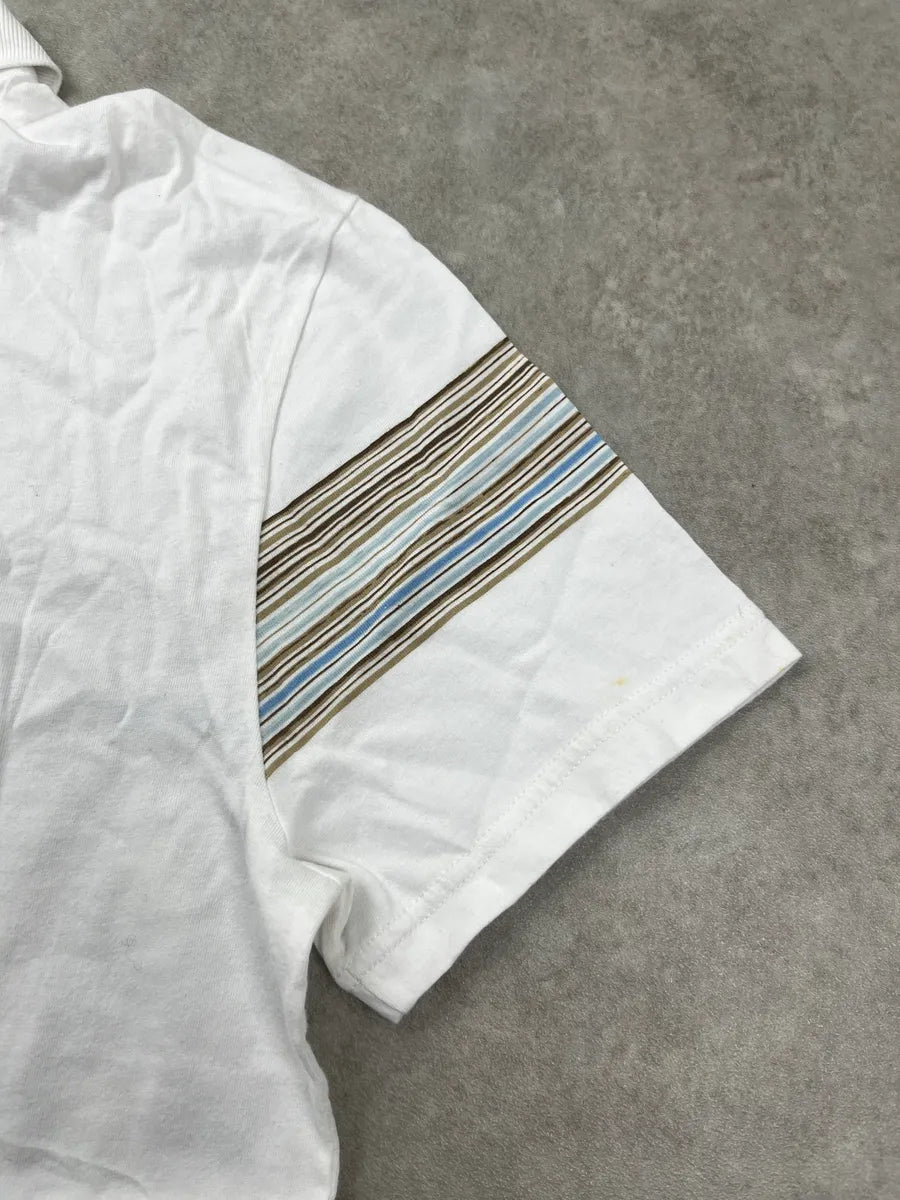 SS2009 Gucci White Horizontal Stripe Logo Polo IPqMUqEL 9