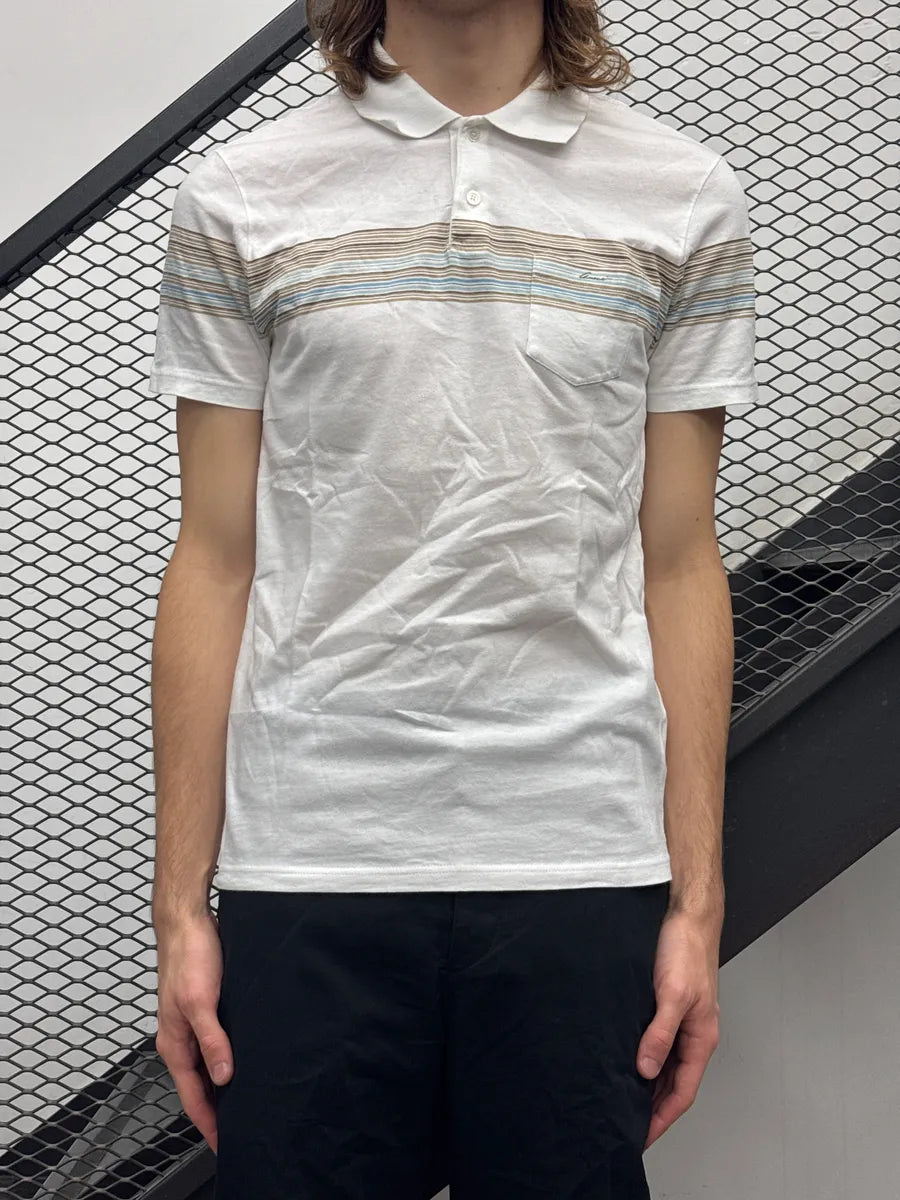 SS2009 Gucci White Horizontal Stripe Logo Polo IPqMUqEL 1