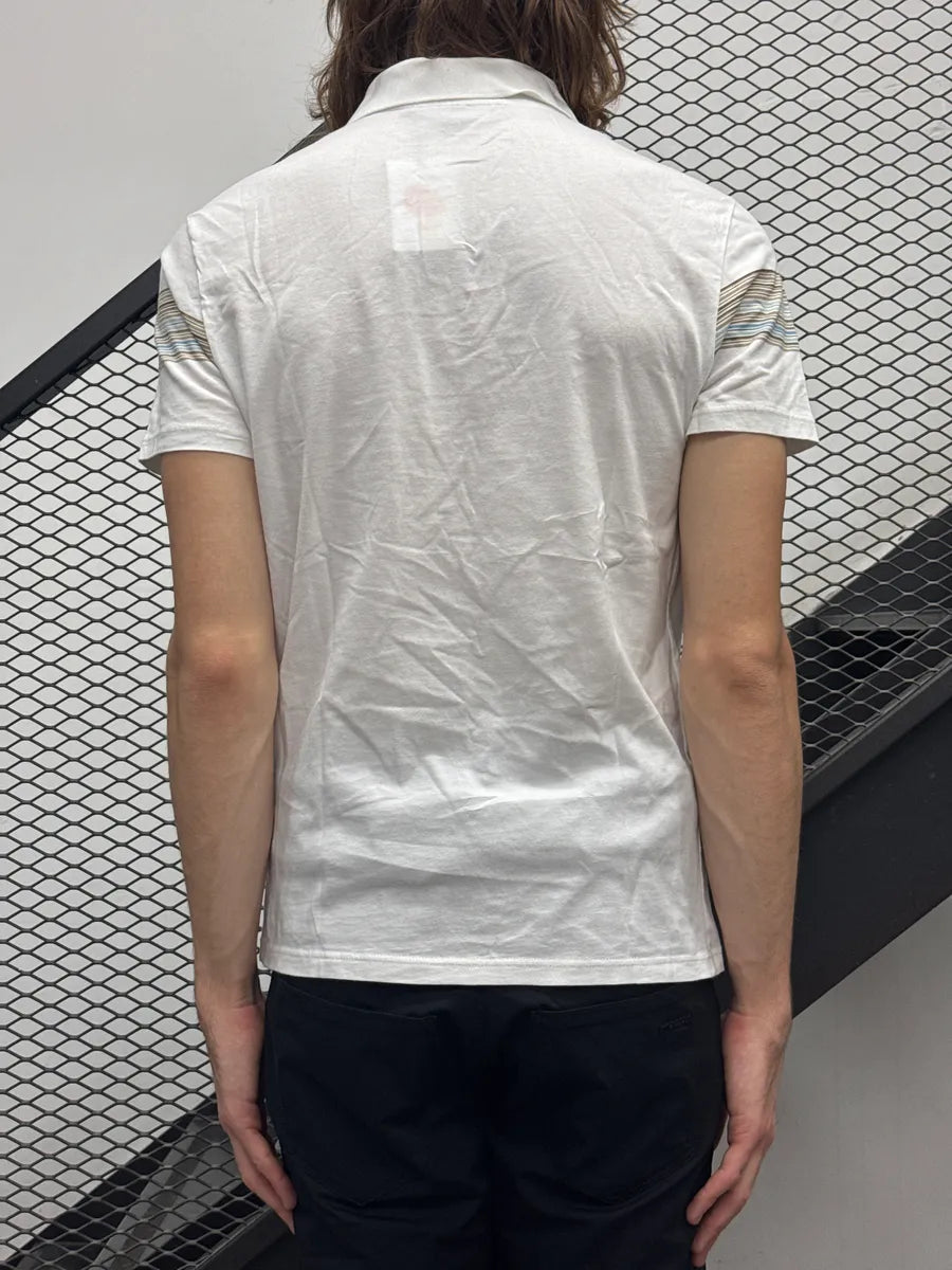 SS2009 Gucci White Horizontal Stripe Logo Polo IPqMUqEL 2