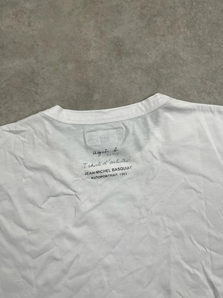 Agnès b. White Basquiat Graphic T-Shirt ITVmYvjE 6