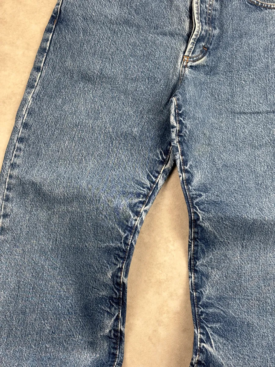 2000s Cavalli Mid Blue Eroded Denim Jeans ITmeutct 5
