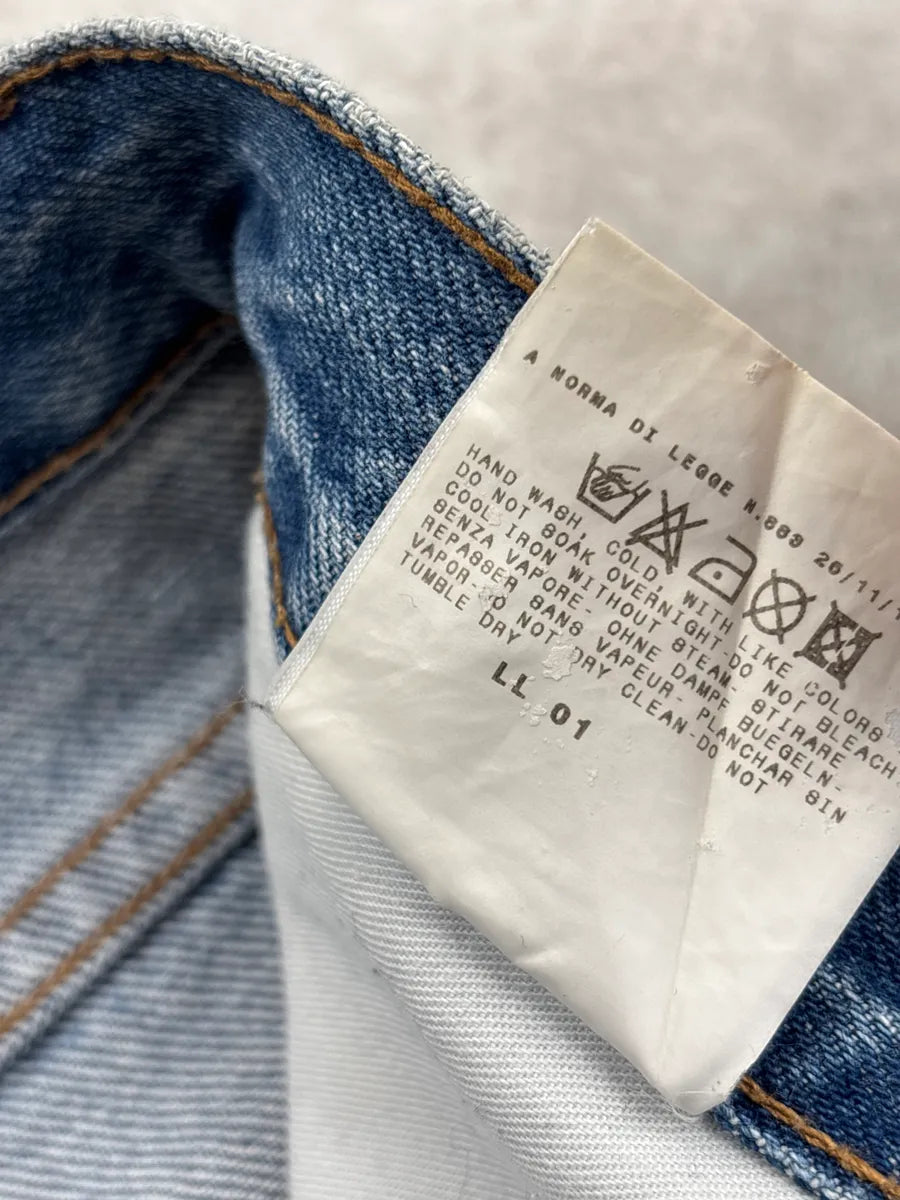 2000s Cavalli Mid Blue Eroded Denim Jeans ITmeutct 12
