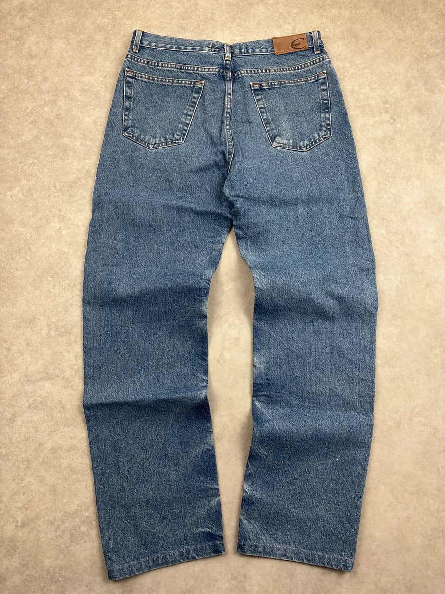 2000s Cavalli Mid Blue Eroded Denim Jeans ITmeutct 4