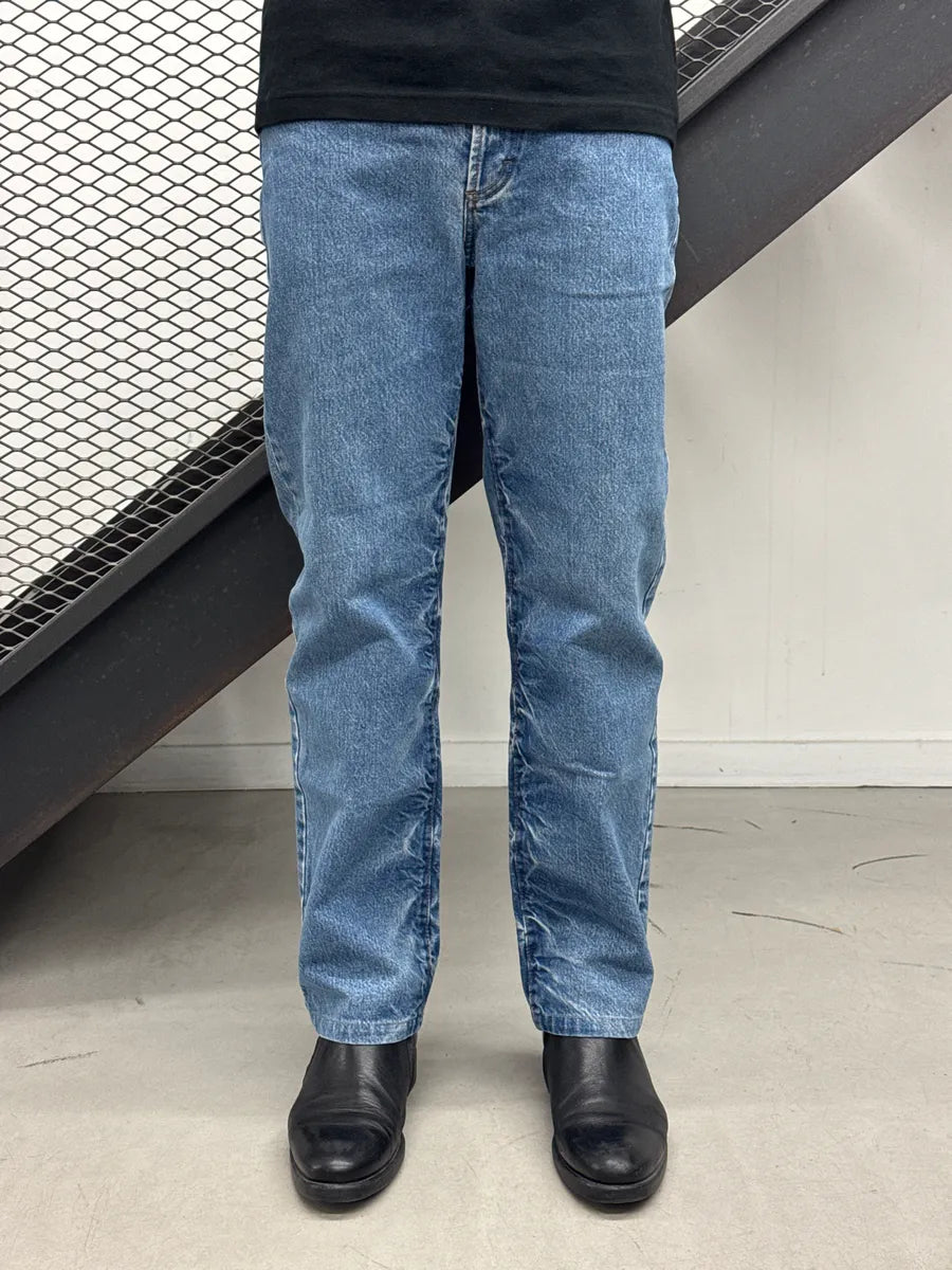 2000s Cavalli Mid Blue Eroded Denim Jeans ITmeutct 0