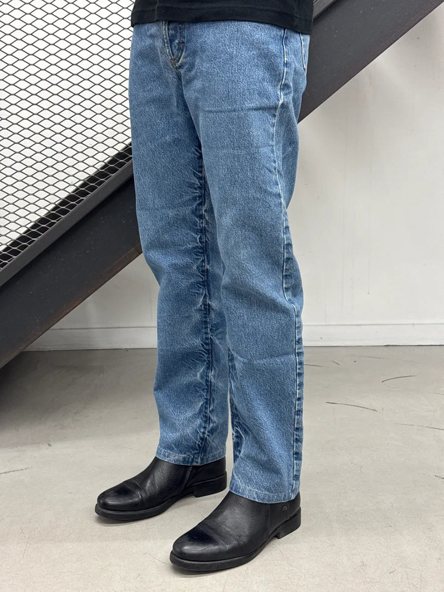 2000s Cavalli Mid Blue Eroded Denim Jeans ITmeutct 1