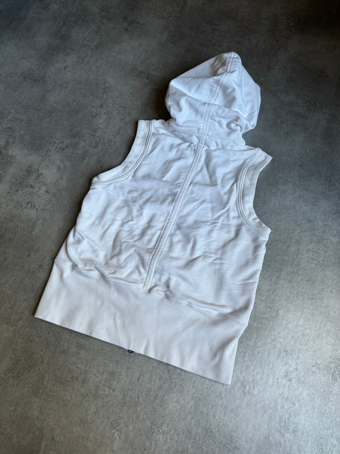 SS2020 Ann Demeulemeester White Hooded Sleeveless Sweater (XS) - 10