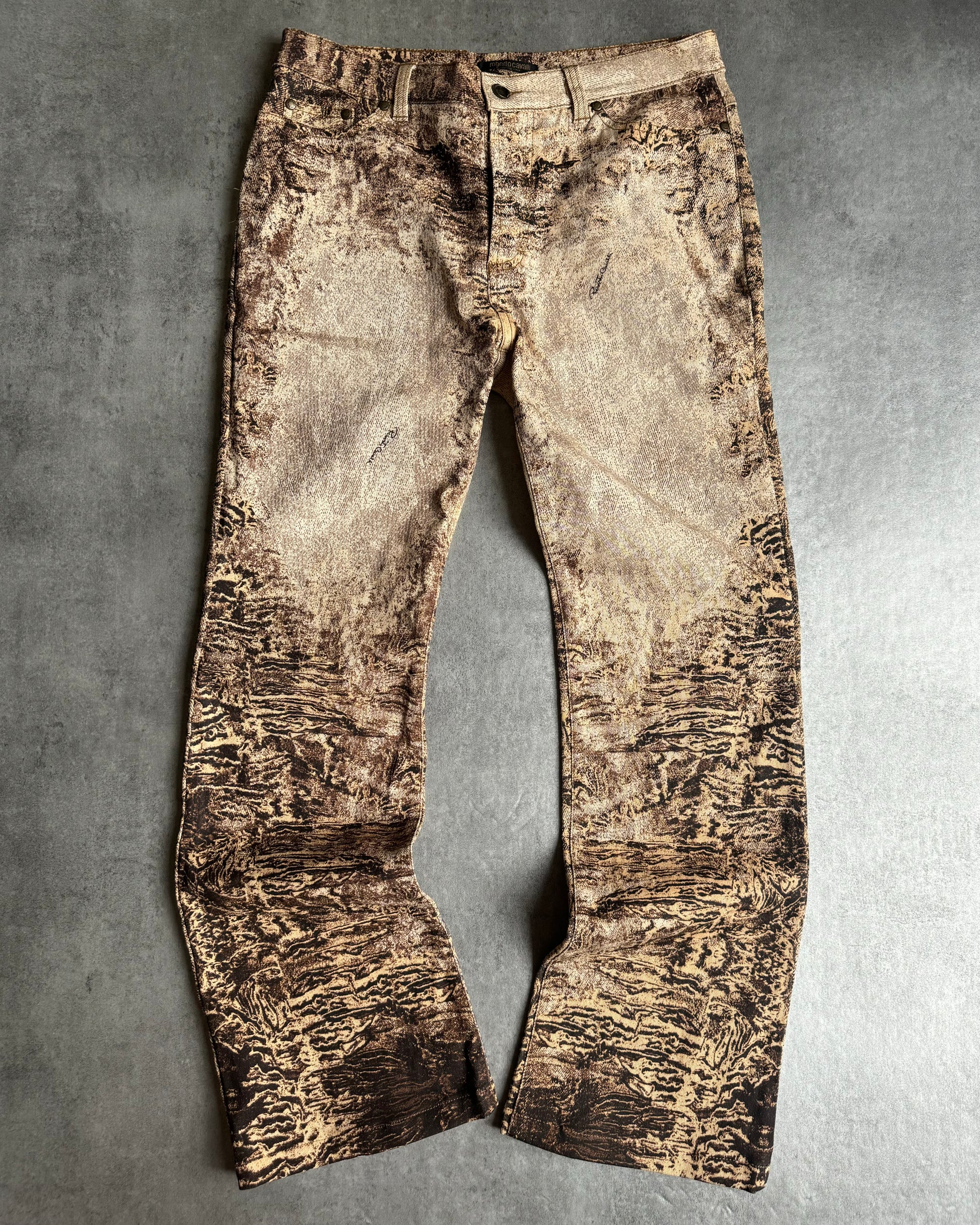 AW2000 Roberto Cavalli Sand Erosion Pants  (S) - 1