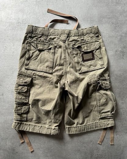 FW2006 Dolce & Gabbana Multi Pockets Cargo Olive Shorts (M) - 2