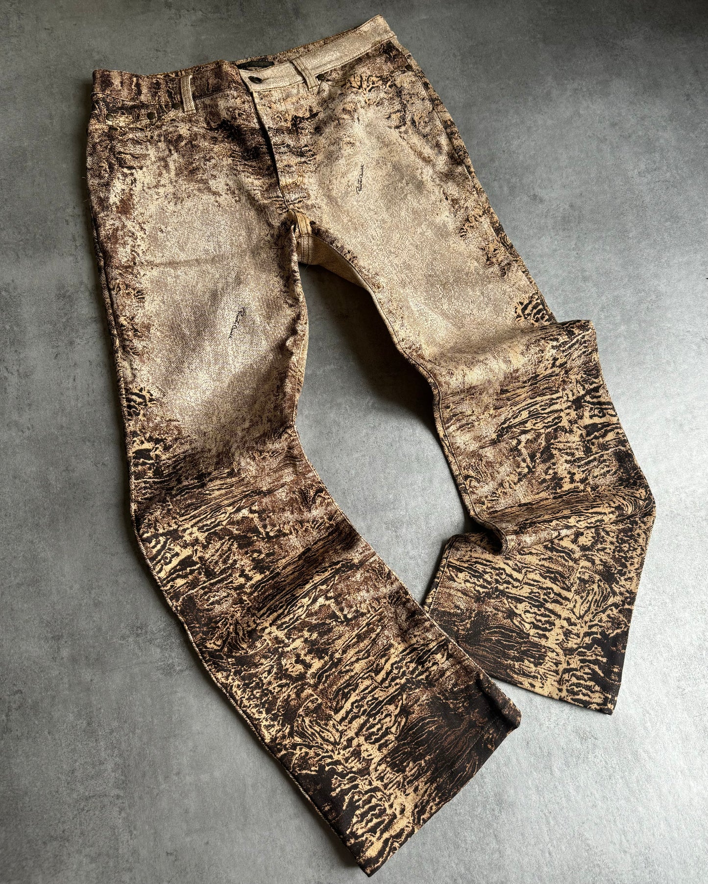 AW2000 Roberto Cavalli Sand Erosion Pants  (S) - 4