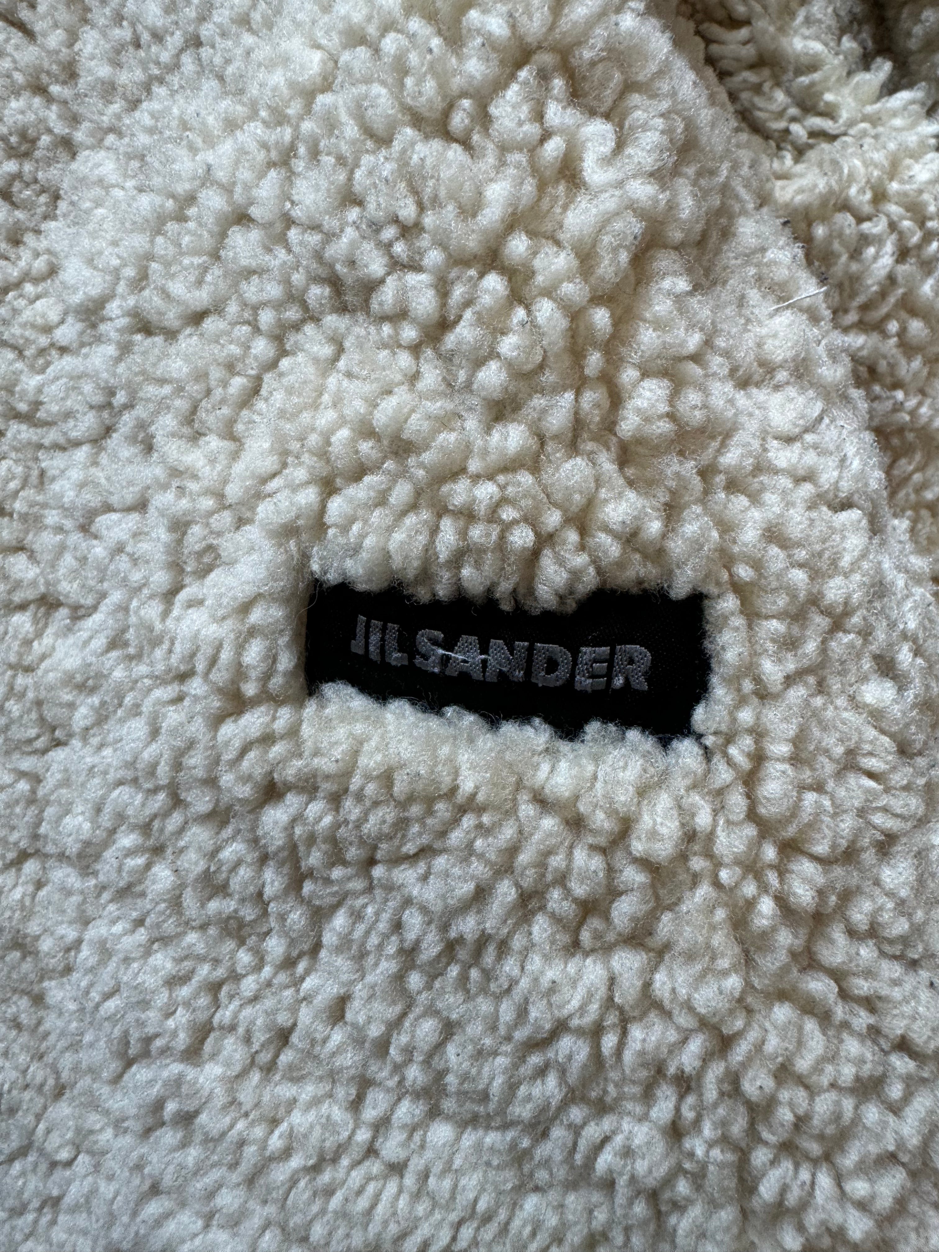 AW2007 Jil Sander Black Asymmetrical Shearling Leather Jacket by Raf Simons (M) - 10