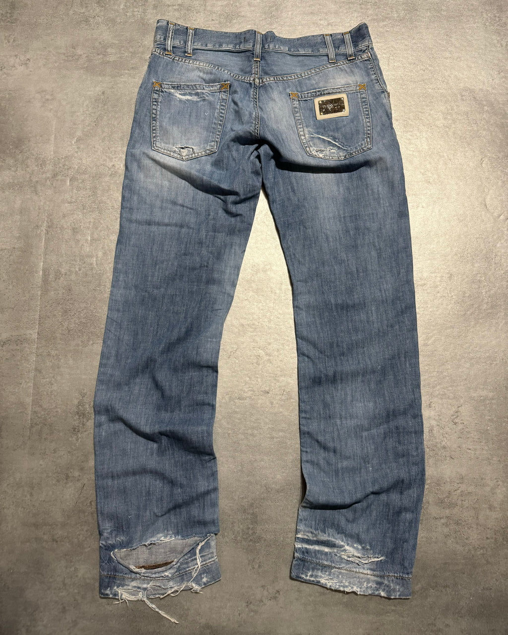 SS2006 Dolce & Gabbana Distressed Relaxed Denim Jeans (L) - 2