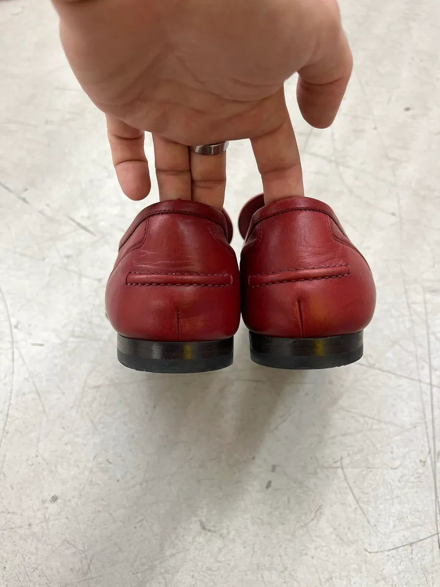 2000s Gucci Horsebit Red Leather Loafers IqzqZfgT 5
