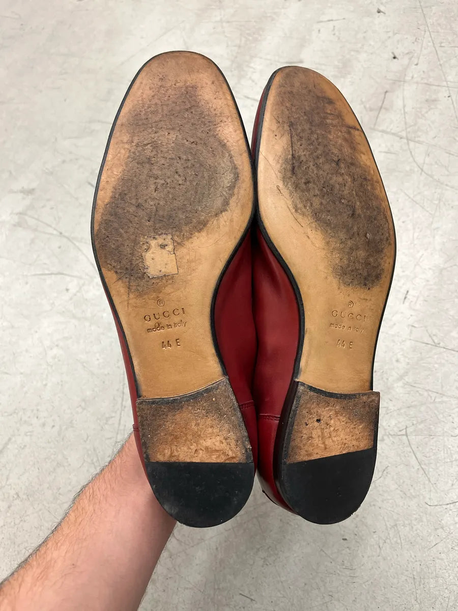 2000s Gucci Horsebit Red Leather Loafers IqzqZfgT 6