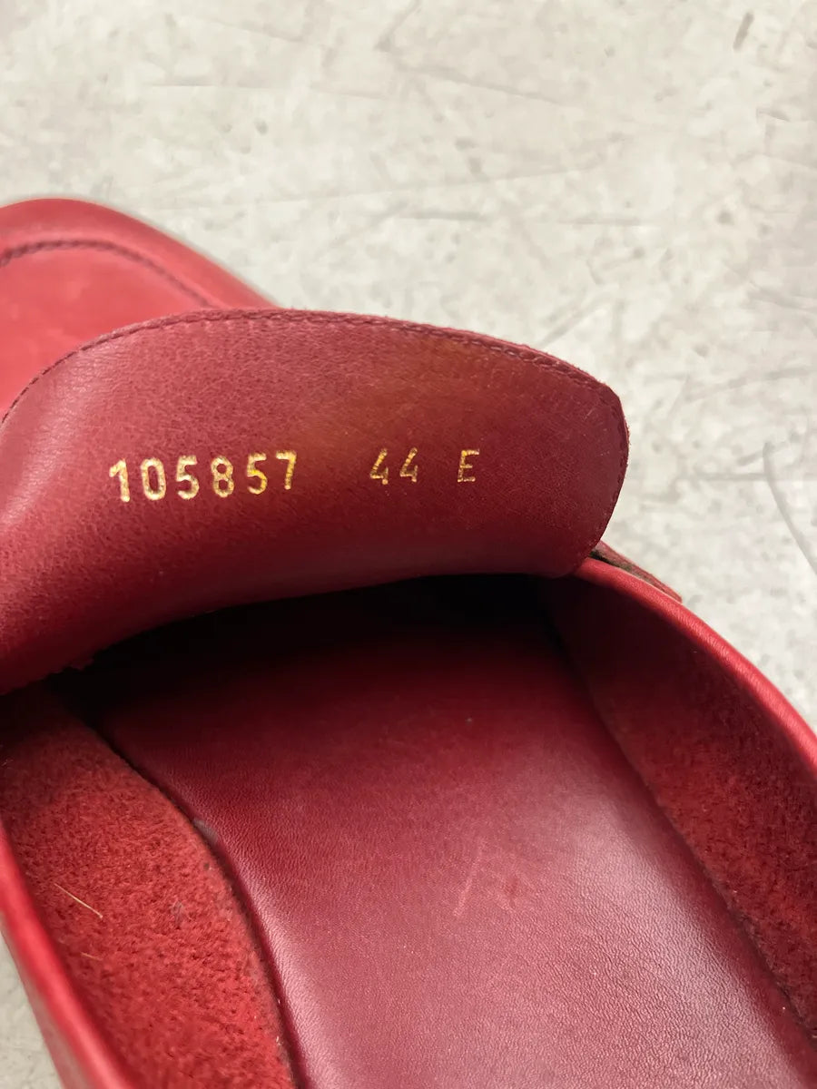 2000s Gucci Horsebit Red Leather Loafers IqzqZfgT 7