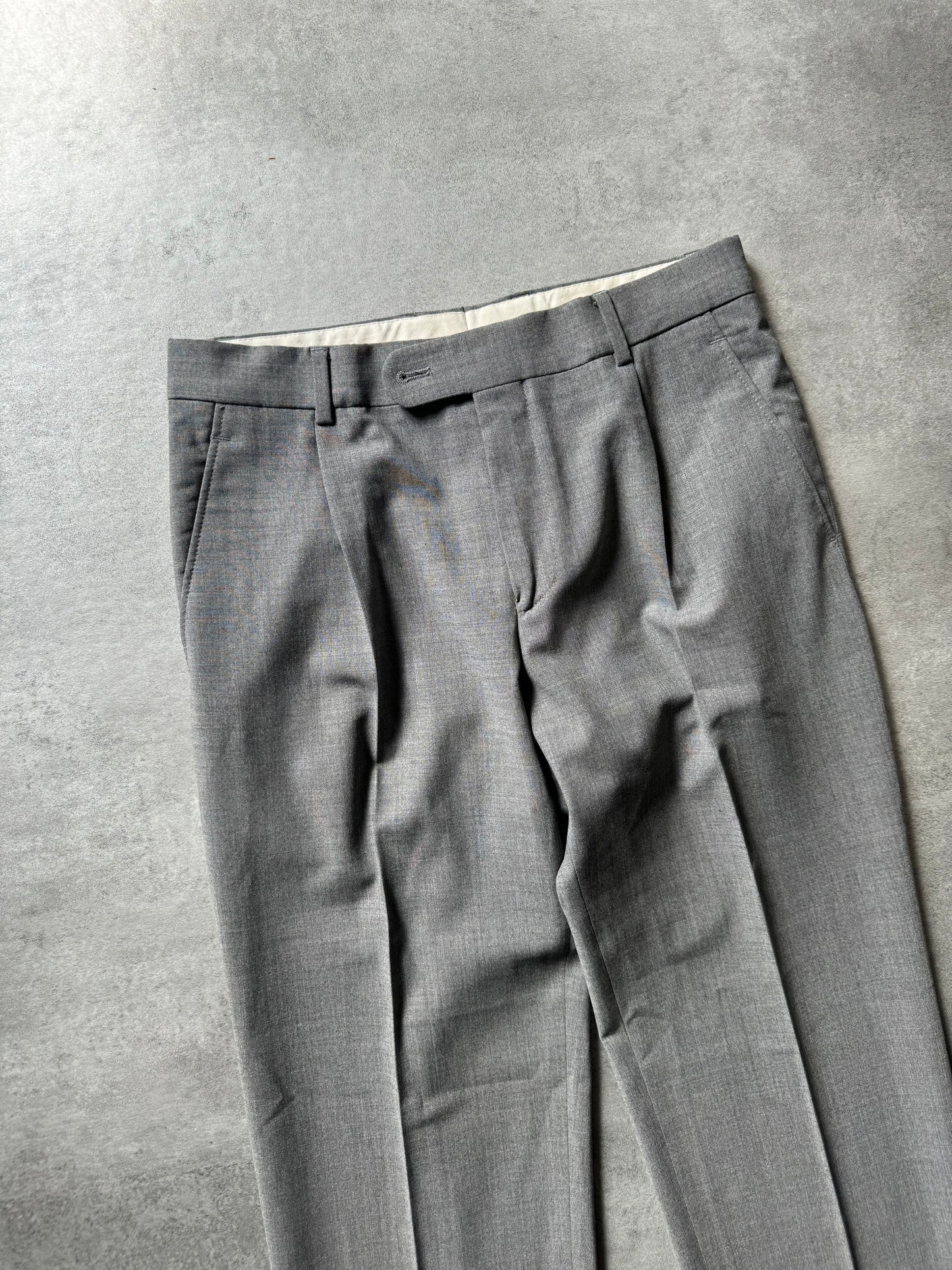 2010s Balmain Grey Straight Alpha Pants (S) - 8