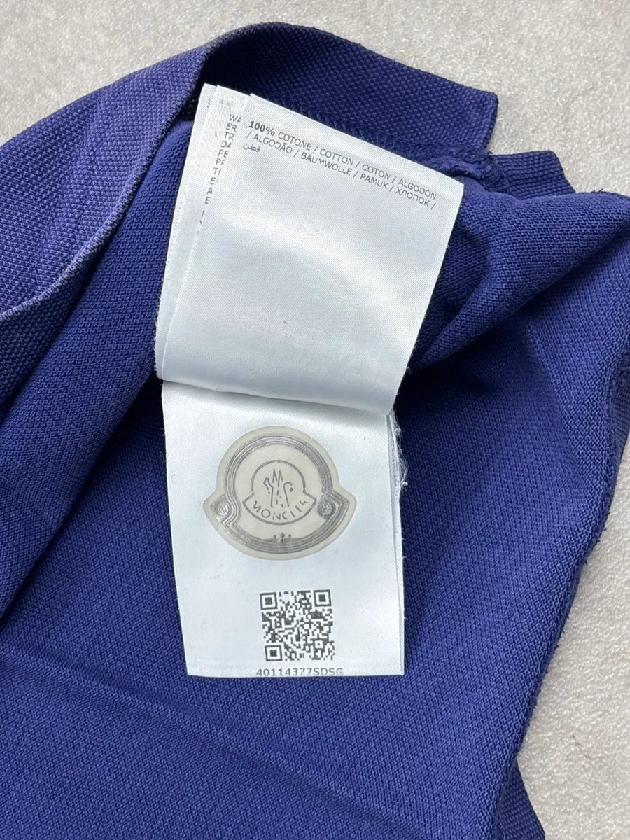 Moncler Navy Piqué Logo Patch Polo ItMagOFO 11