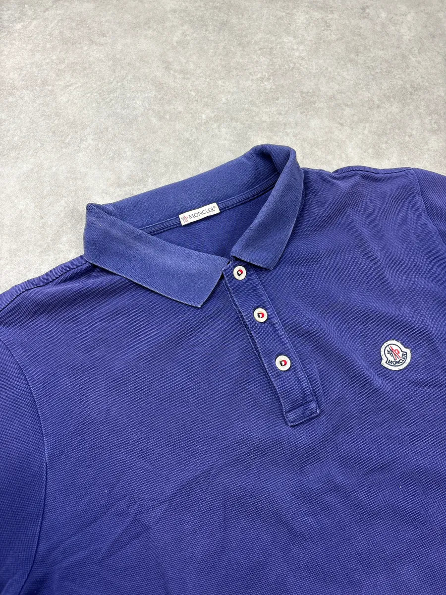 Moncler Navy Piqué Logo Patch Polo ItMagOFO 4