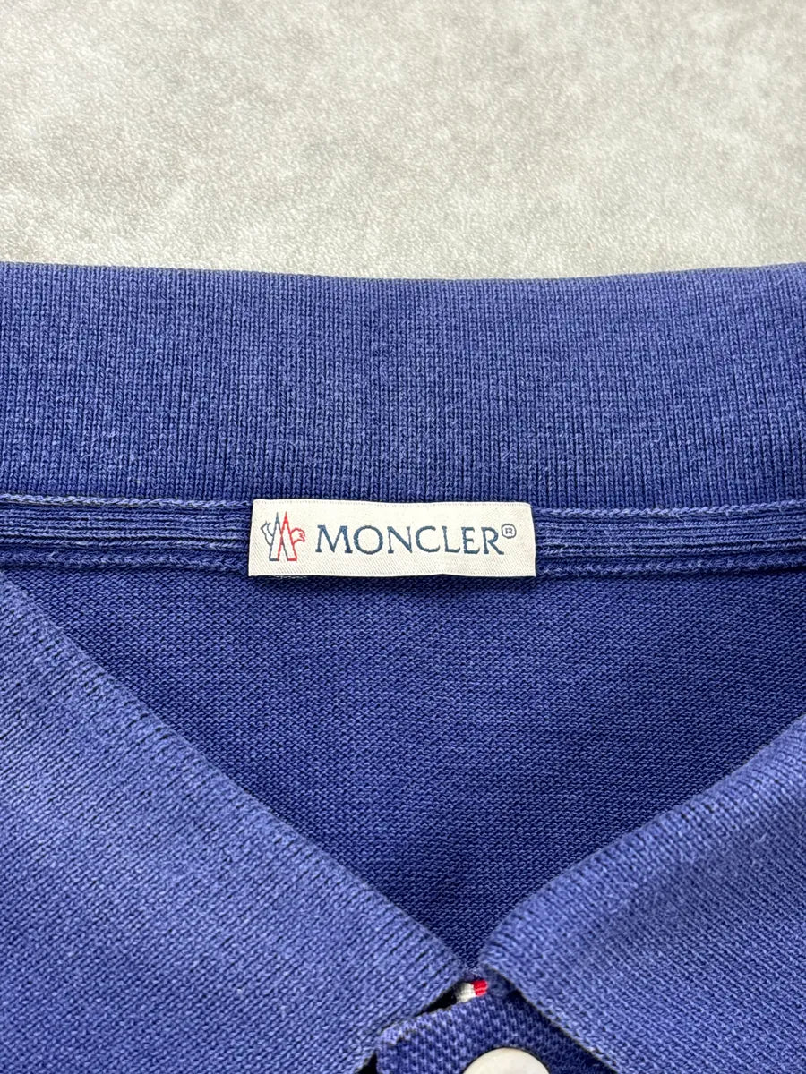 Moncler Navy Piqué Logo Patch Polo ItMagOFO 9
