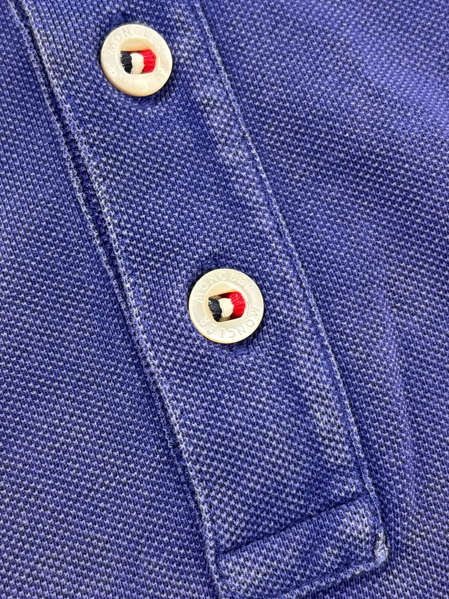 Moncler Navy Piqué Logo Patch Polo ItMagOFO 7