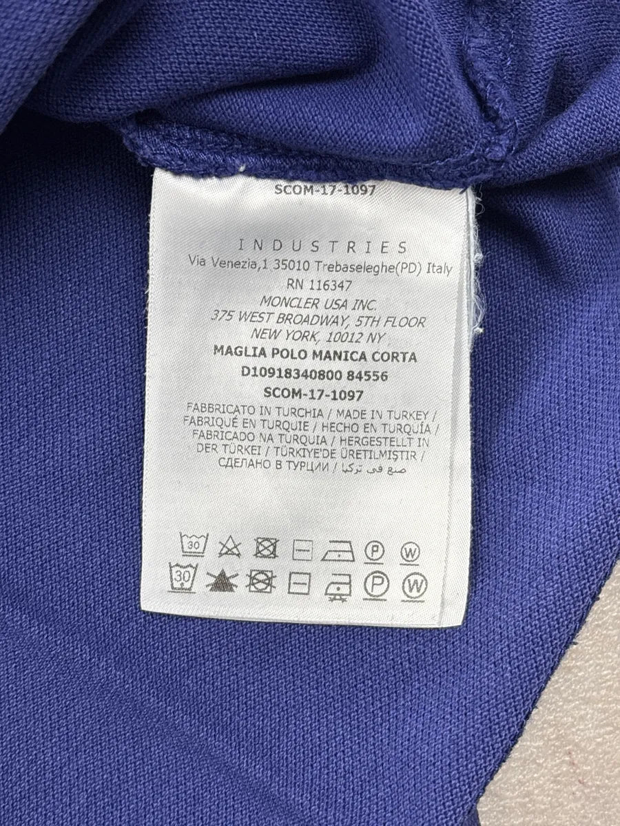 Moncler Navy Piqué Logo Patch Polo ItMagOFO 10