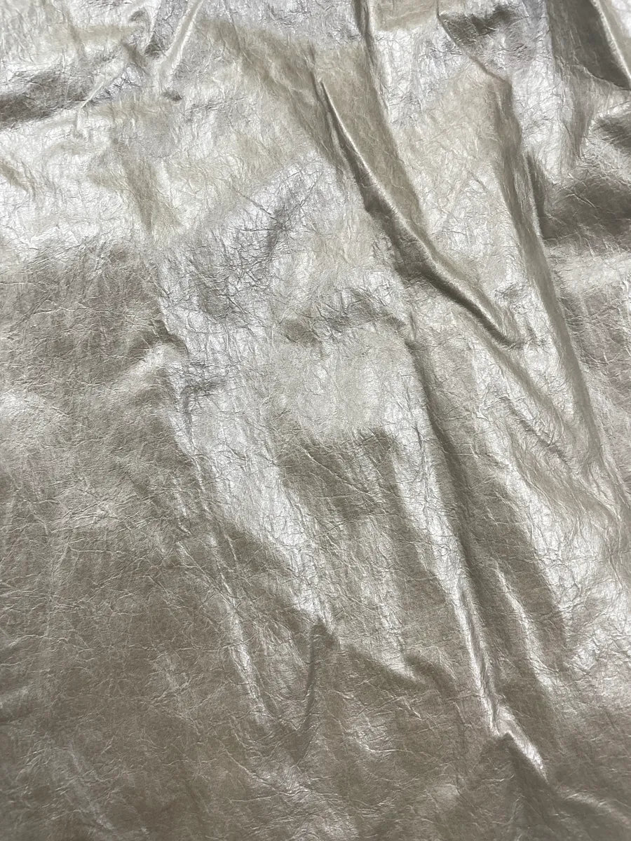 Simple Project Metallic Taupe Faux Leather Woven Panel Light Jacket IxMaOJHy 7