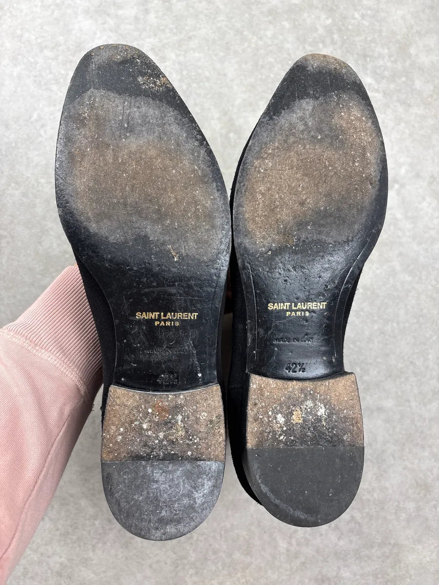 2010s Saint Laurent Black Suede Chelsea Boots IzzdAAgk 7