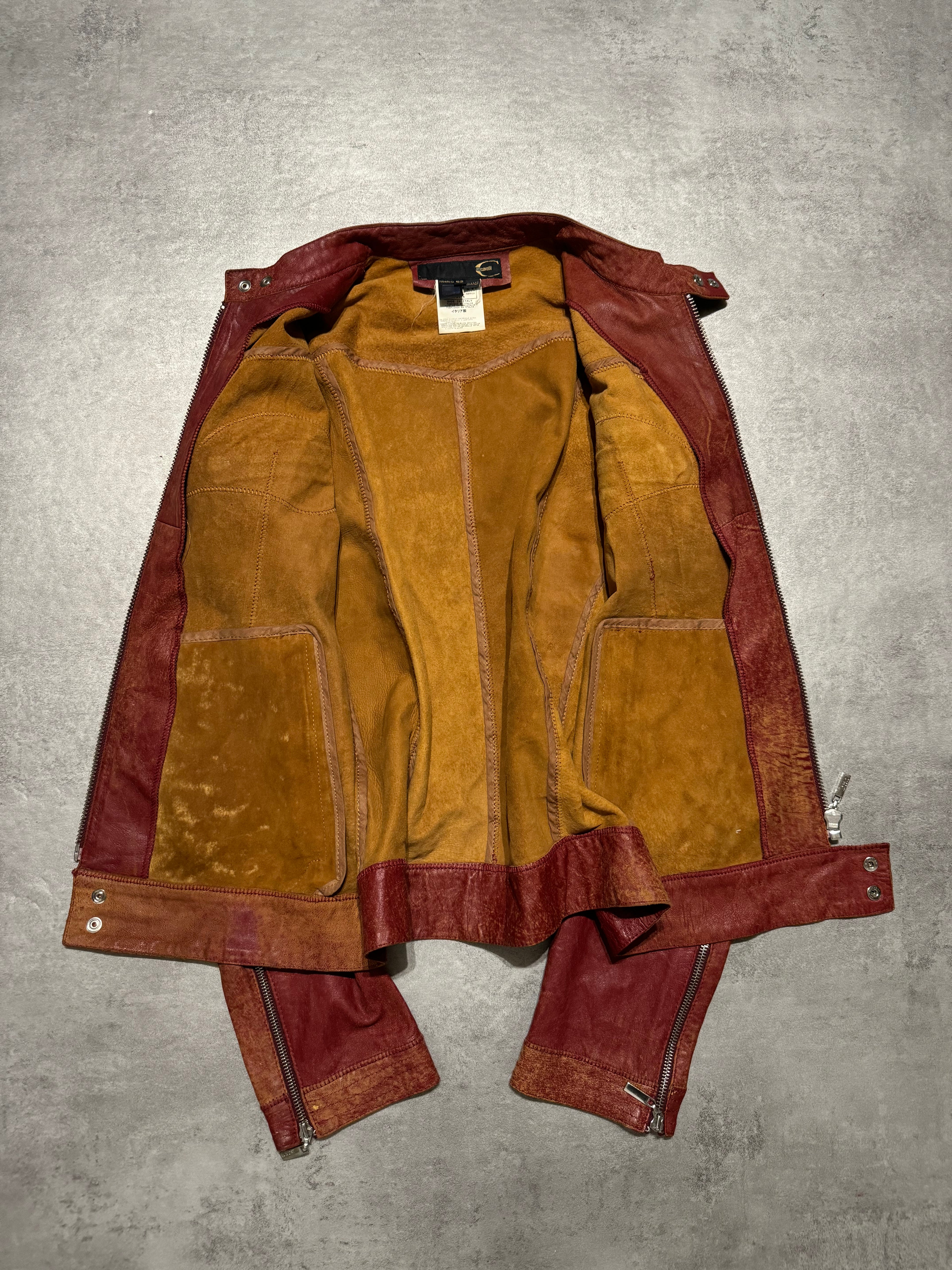 SS2004 Cavalli Sexy Biker Conceptual Leather Jacket  (L) - 6