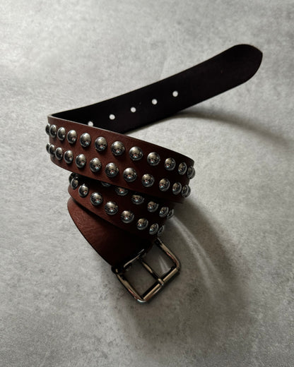 Armani Avant-Garde Brown Leather Belt (OS) - 2