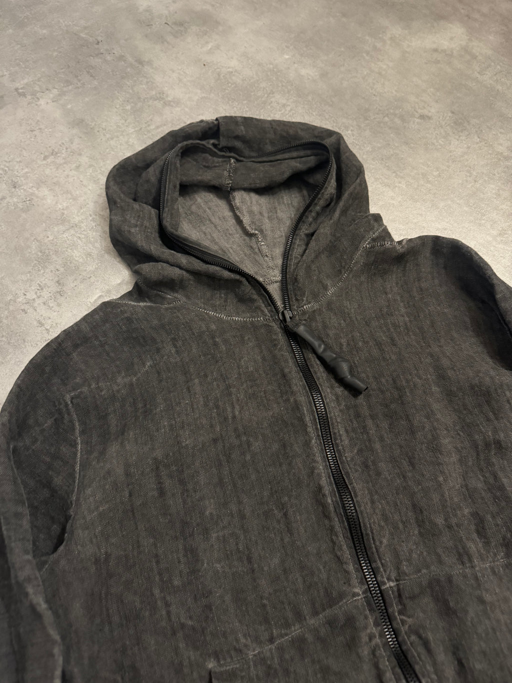 Isaac Sellam ZippyHood Plomb Lin Full Zip Sweater (M) - 12
