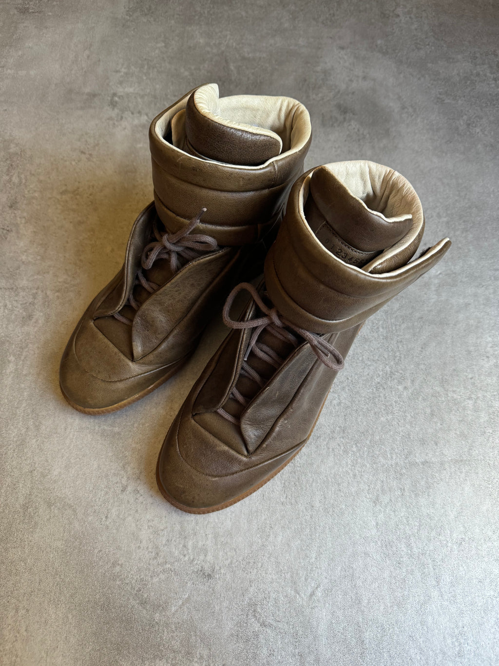 AW2014 Maison Margiela Future High Brown Leather (41eu/us8