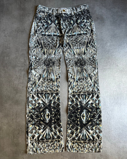 AW1999 Roberto Cavalli Logical Diamond Dynasty Pants (M) - 1