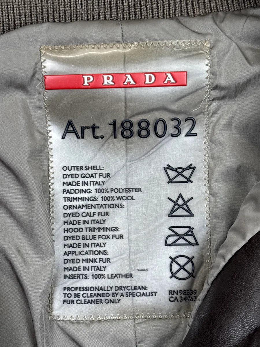 2000s Prada Ivory Fur Pony Hair Zip-Up Bomber Jacket JOZezSqH 13