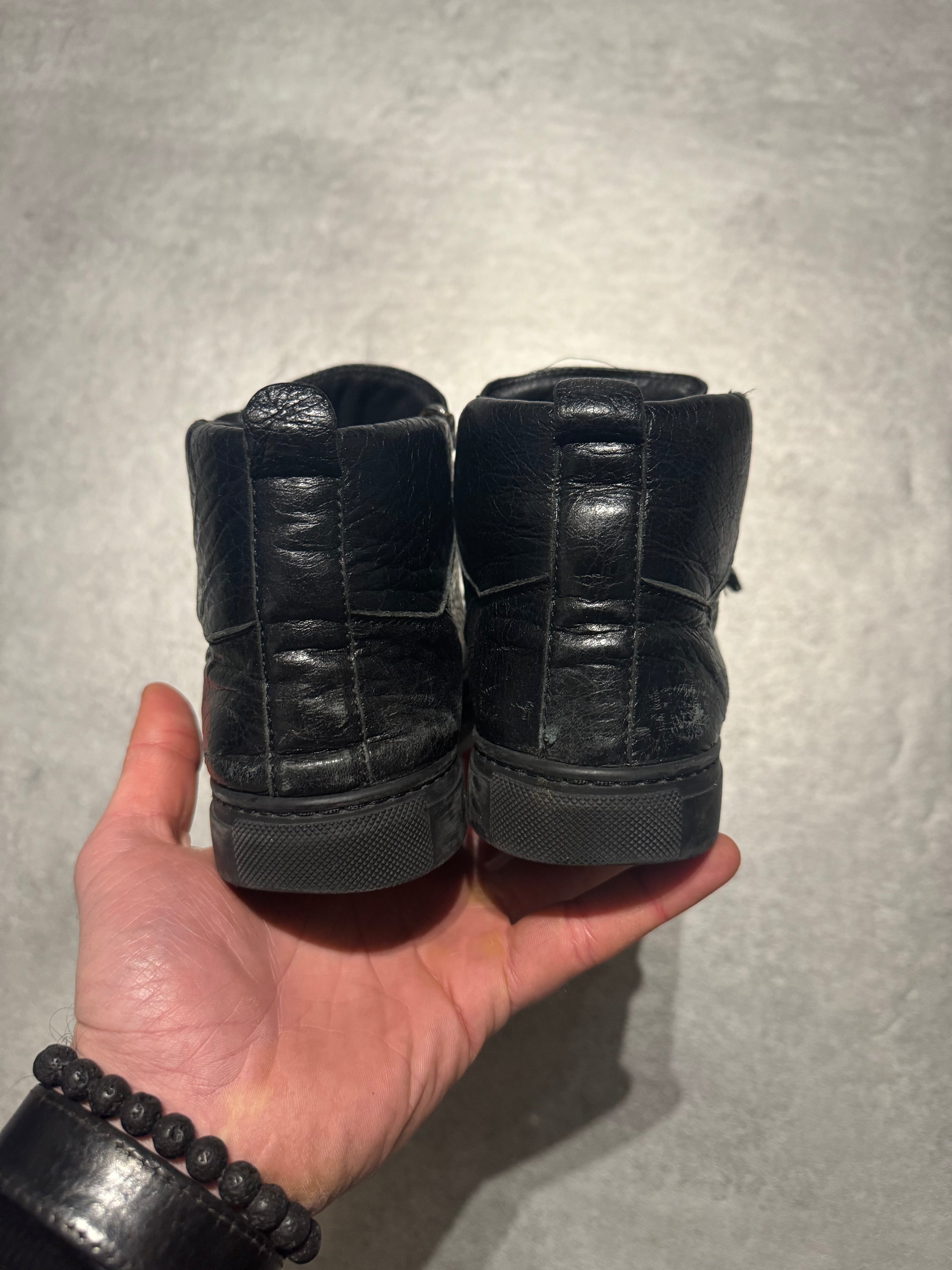 Balenciaga Arena Black High Leather Shoes (37,5) - 5