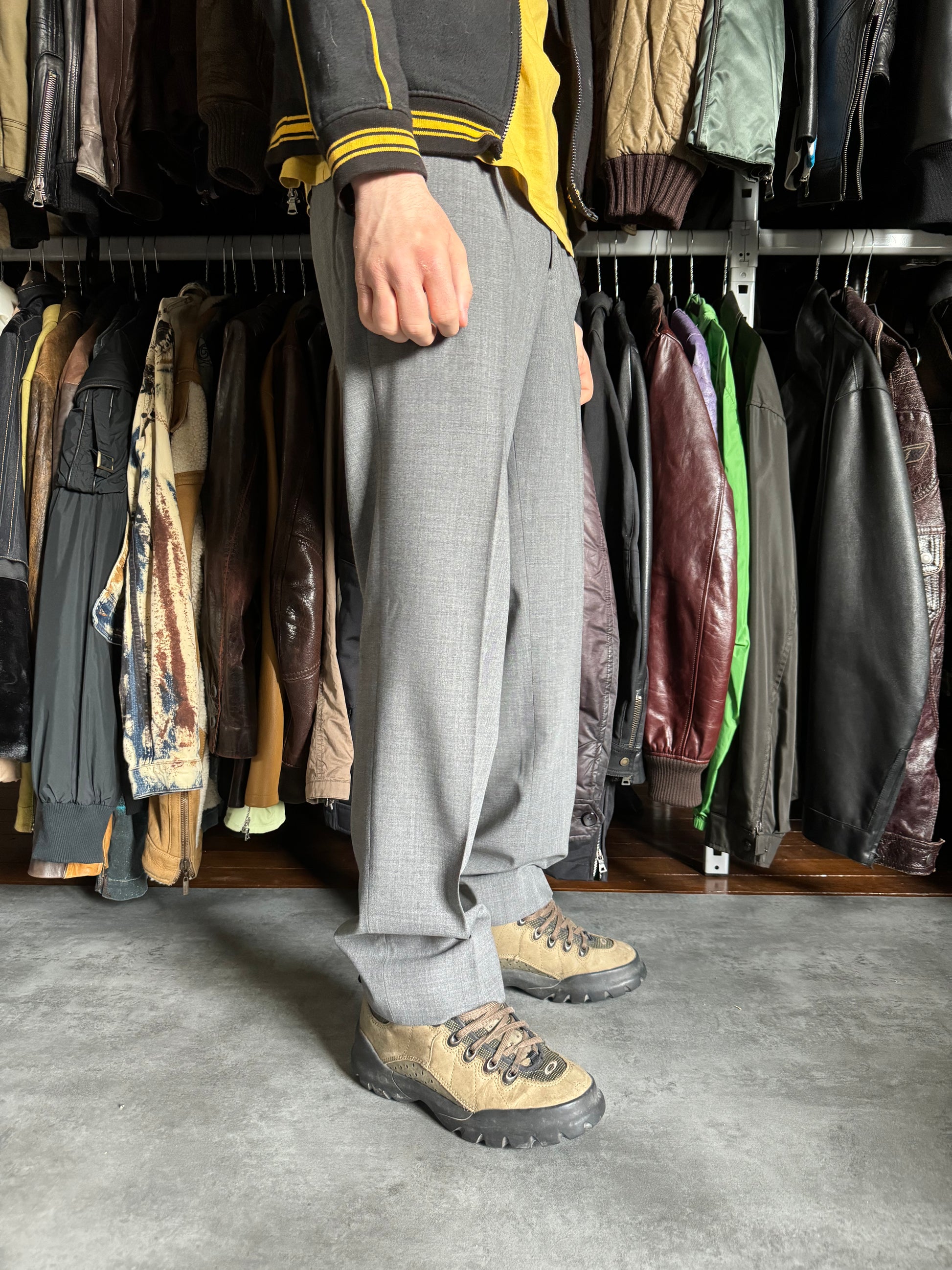 2010s Balmain Grey Straight Alpha Pants (S) - 6