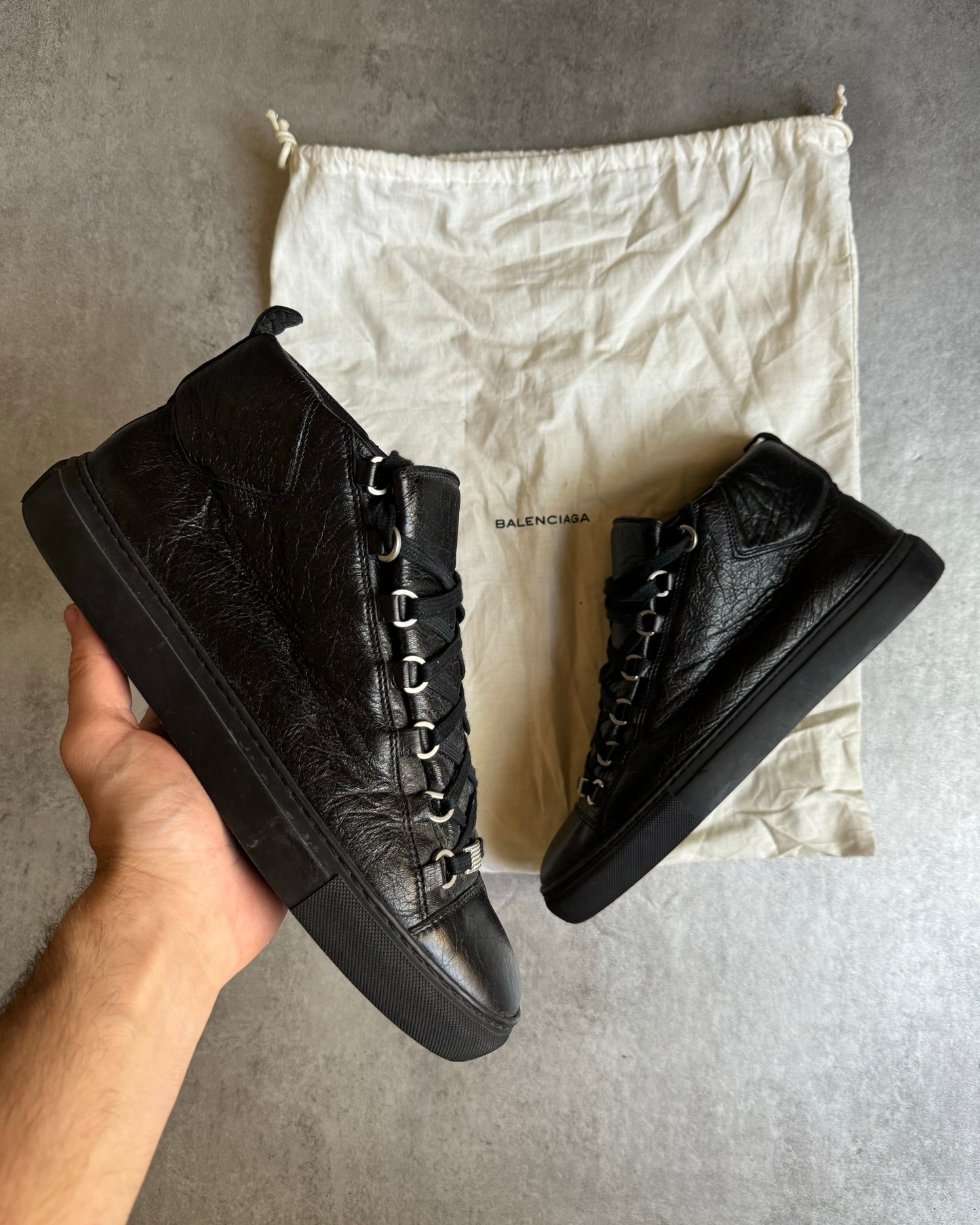 Balenciaga Arena High Black Leather (42,5) - 1