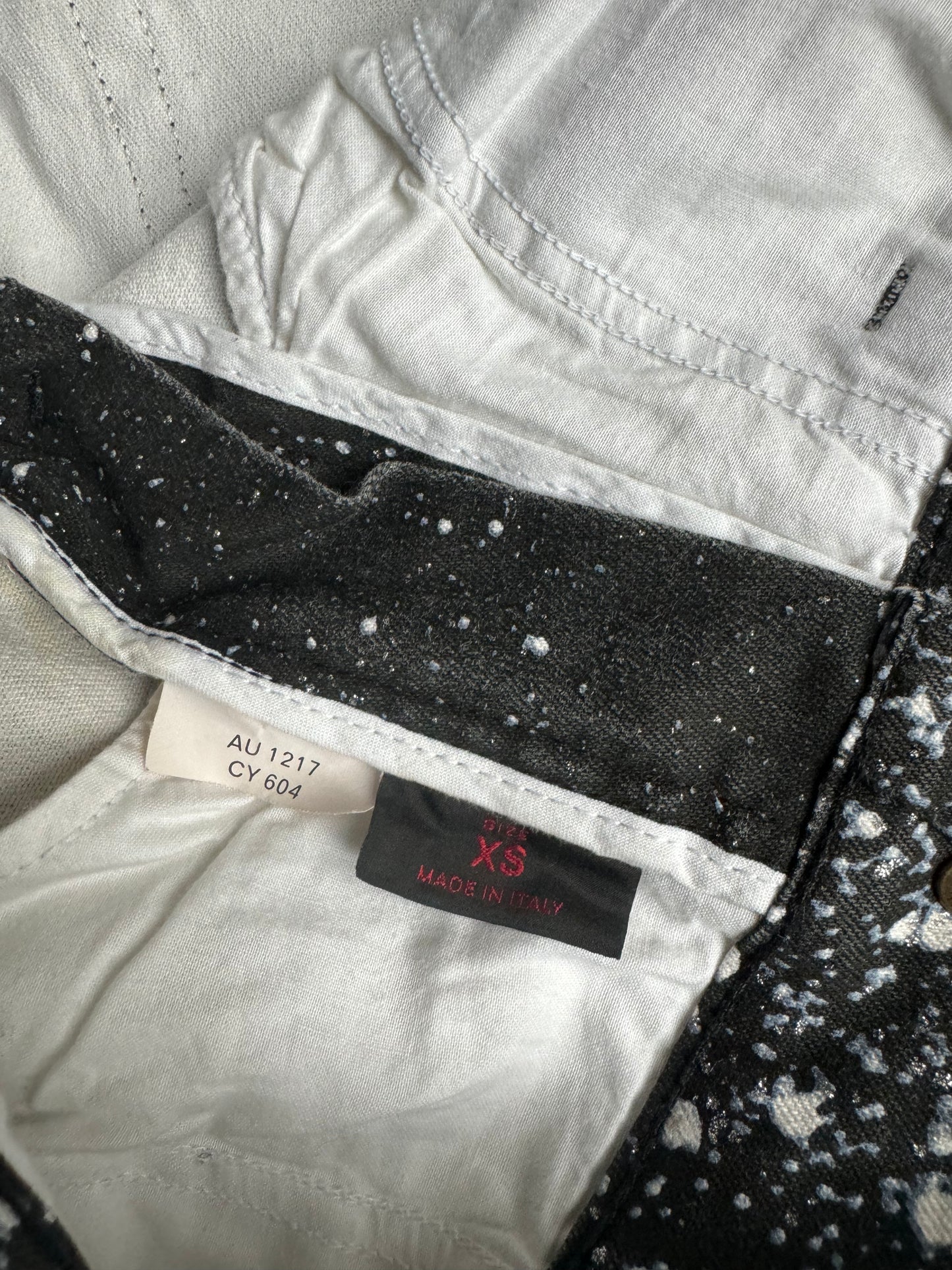 2000s Roberto Cavalli Galaxy White Expansion Pants (S) - 7