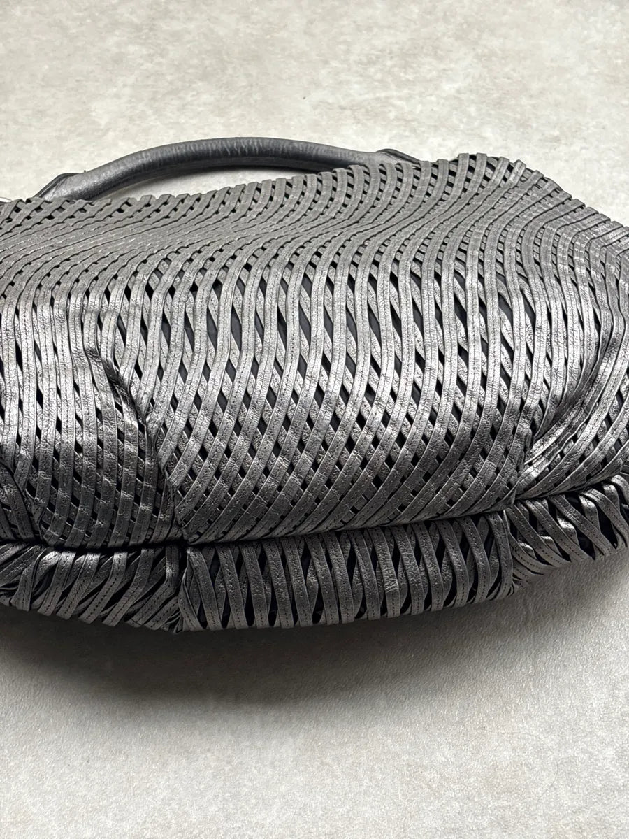 Jil Sander Grey Leather Woven Top Handle Handle Bag JbMsrwVo 13