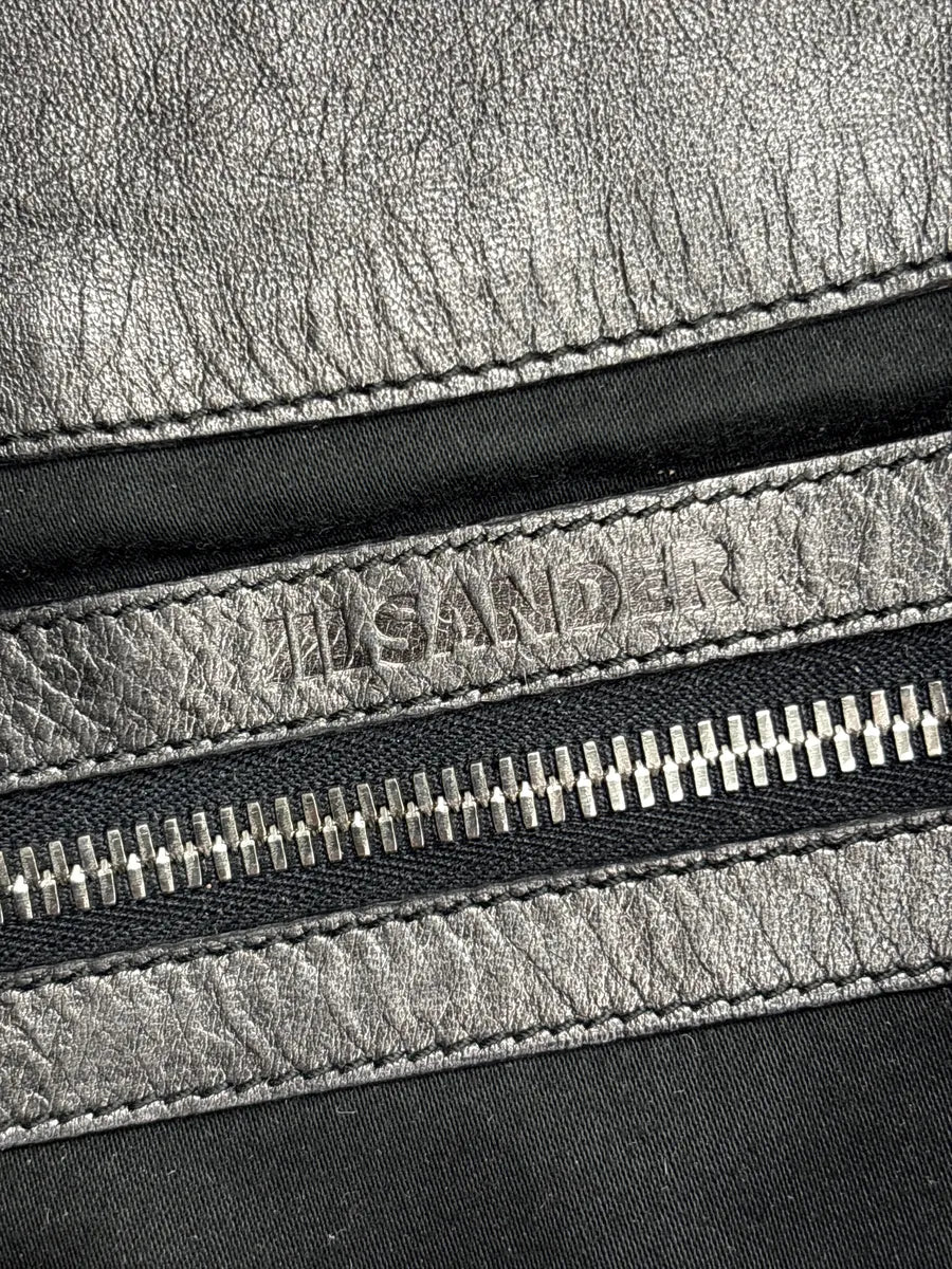 Jil Sander Grey Leather Woven Top Handle Handle Bag JbMsrwVo 17