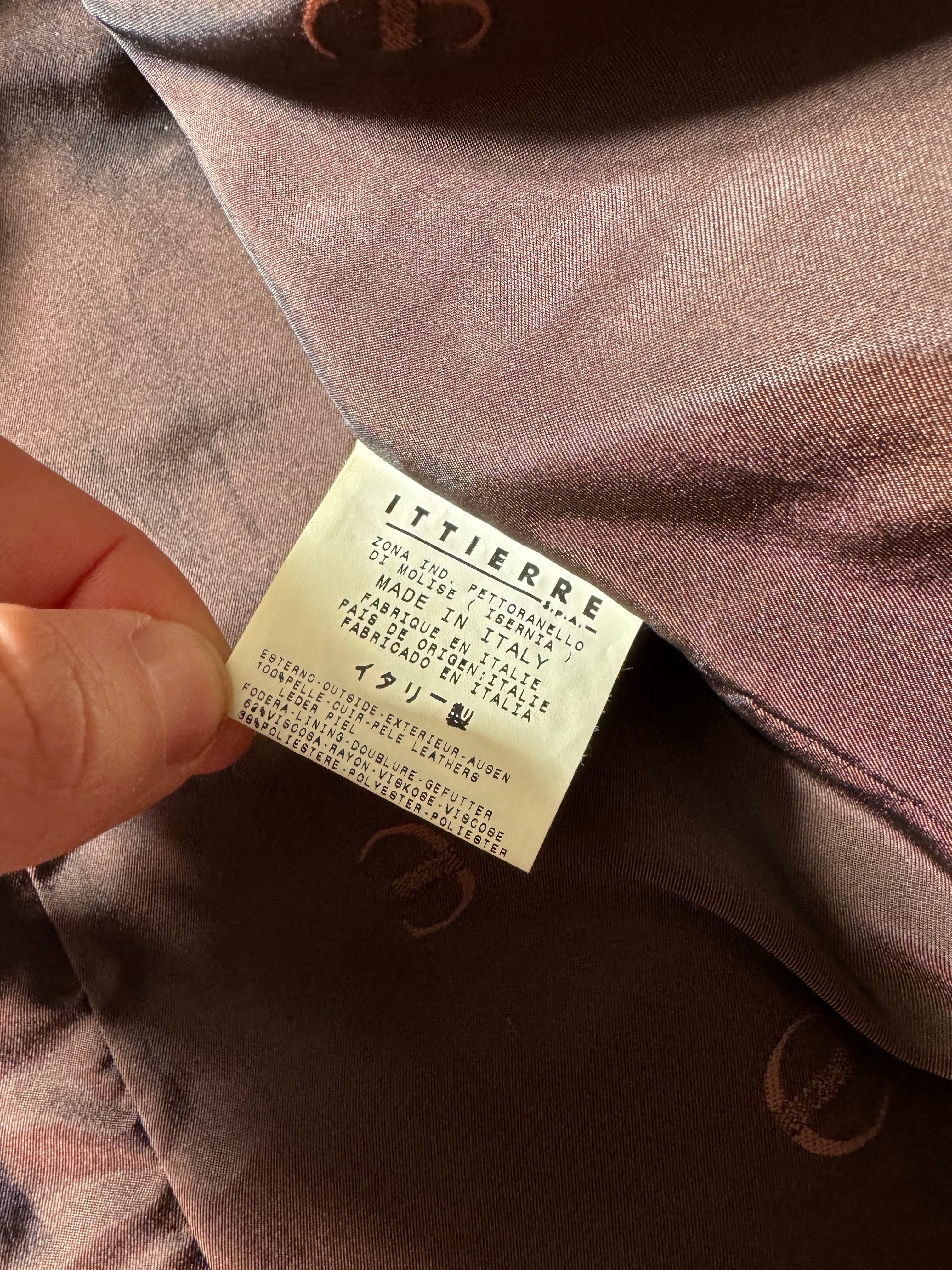 2000s Cavalli Imperial Brown Pony Hair Long Leather Jacket (L) - 11