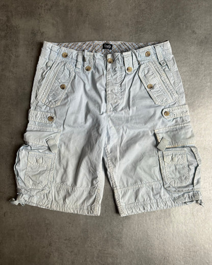 FW2006 Dolce & Gabbana Multi Pockets Cargo Blue Shorts (L/XL) - 1