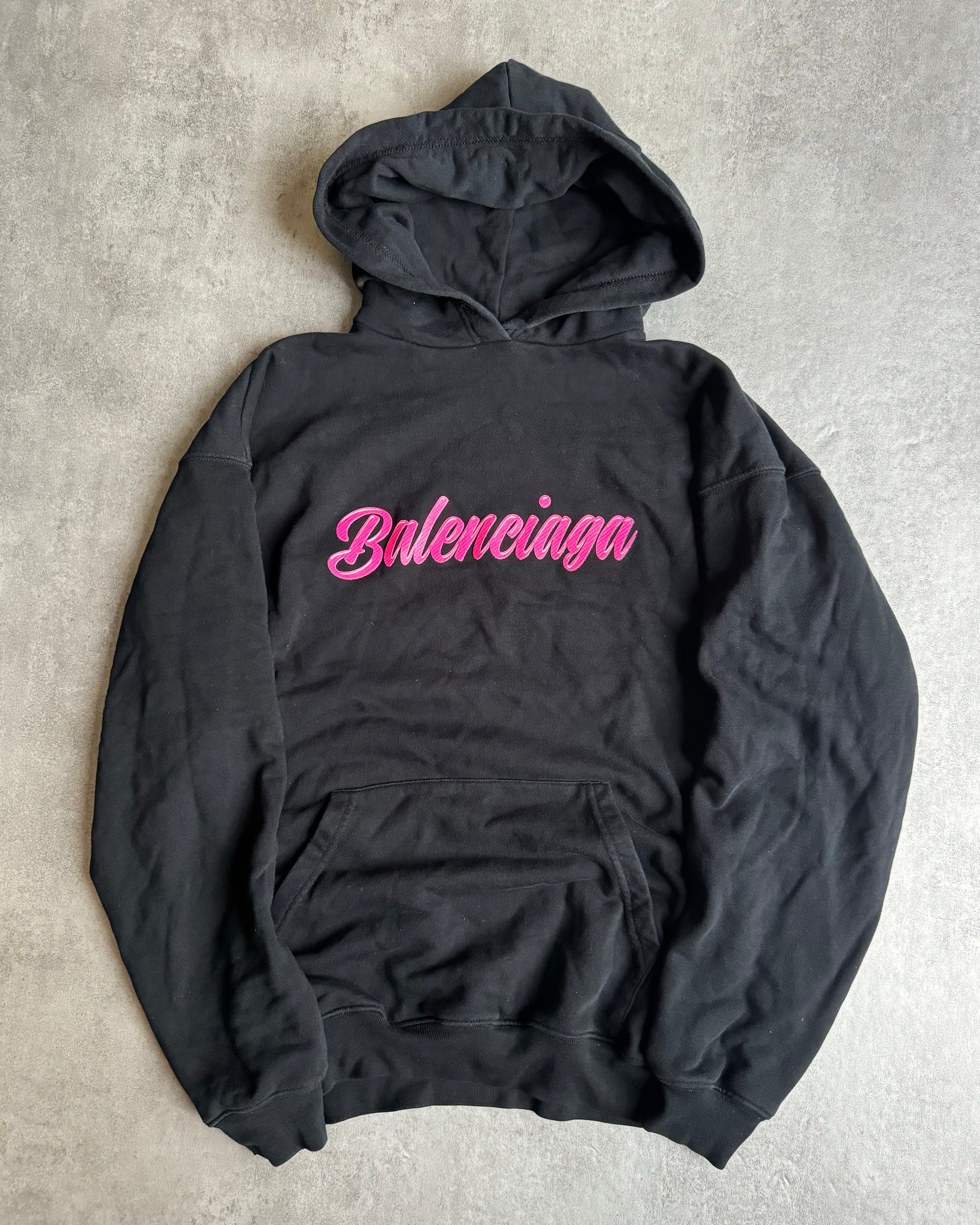 AW2019 Balenciaga Barbie Kering Pink & Black Hoodie (S/M) - 1