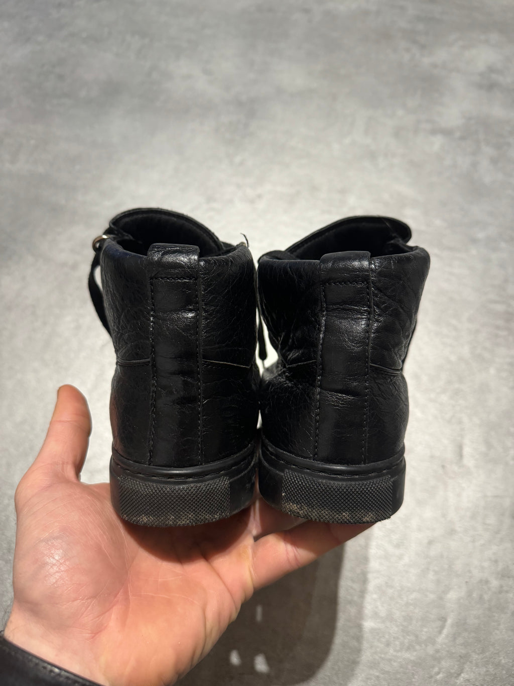 Balenciaga Arena Black High Top Leather (40) - 4