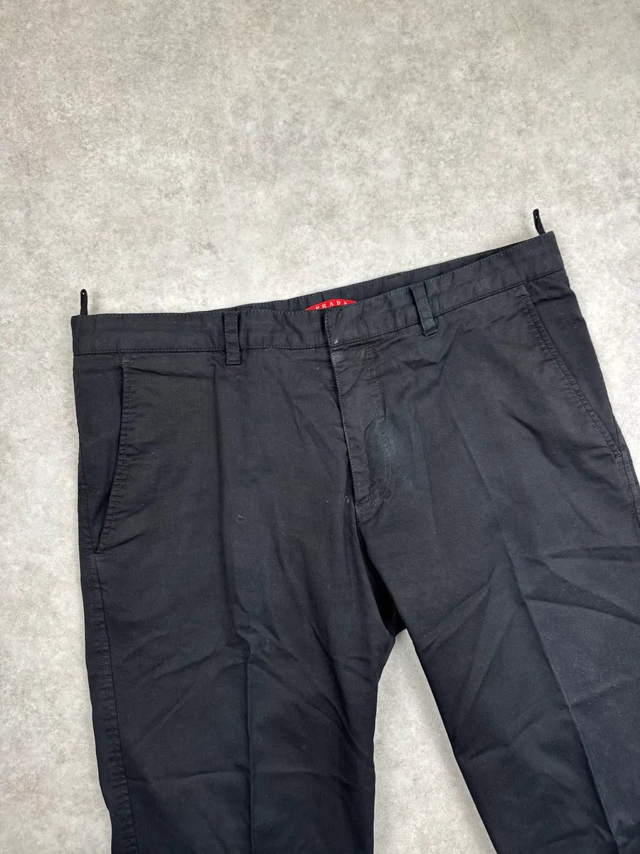 AW2007 Prada Black Chino Pants JpOowdsR 6