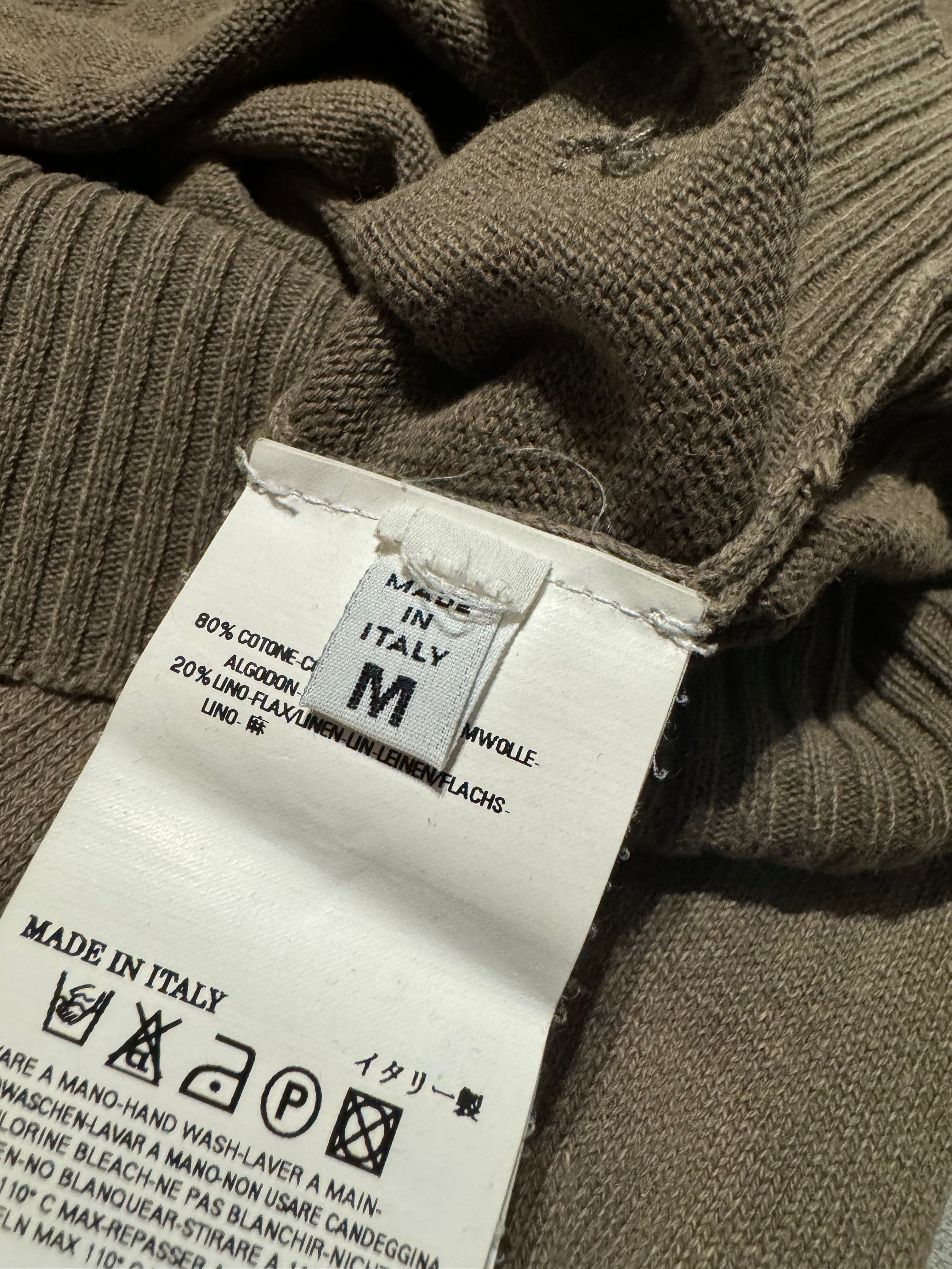 2000s Maison Martin Margiela Brown Faded V Sweater (M) - 7