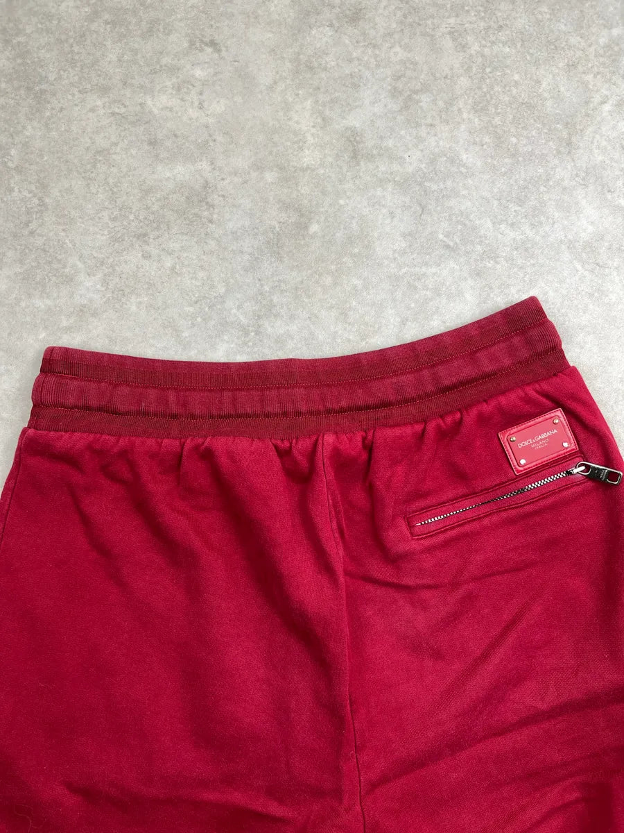2000s Dolce & Gabbana Red Logo Plaque Zip Pocket Shorts JxFvyNcL 6