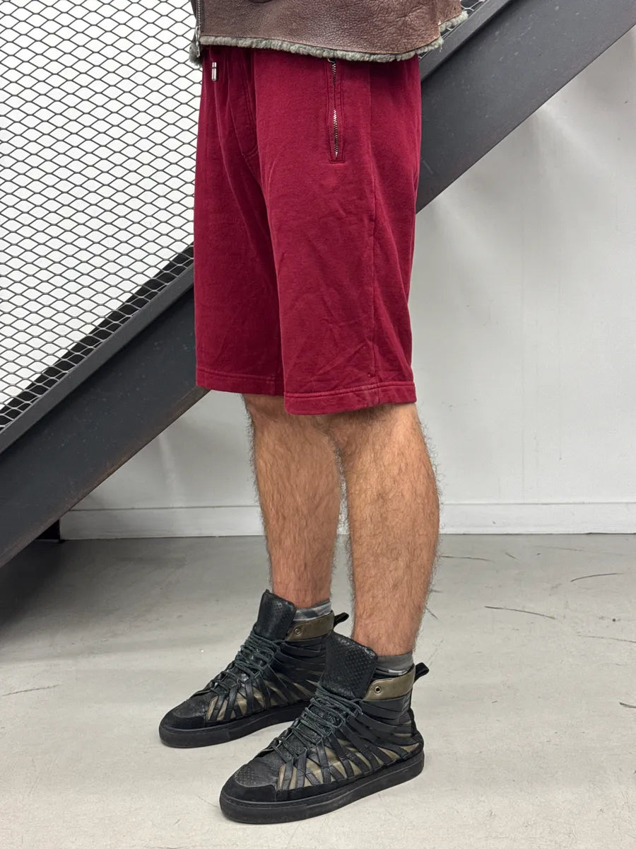 2000s Dolce & Gabbana Red Logo Plaque Zip Pocket Shorts JxFvyNcL 2