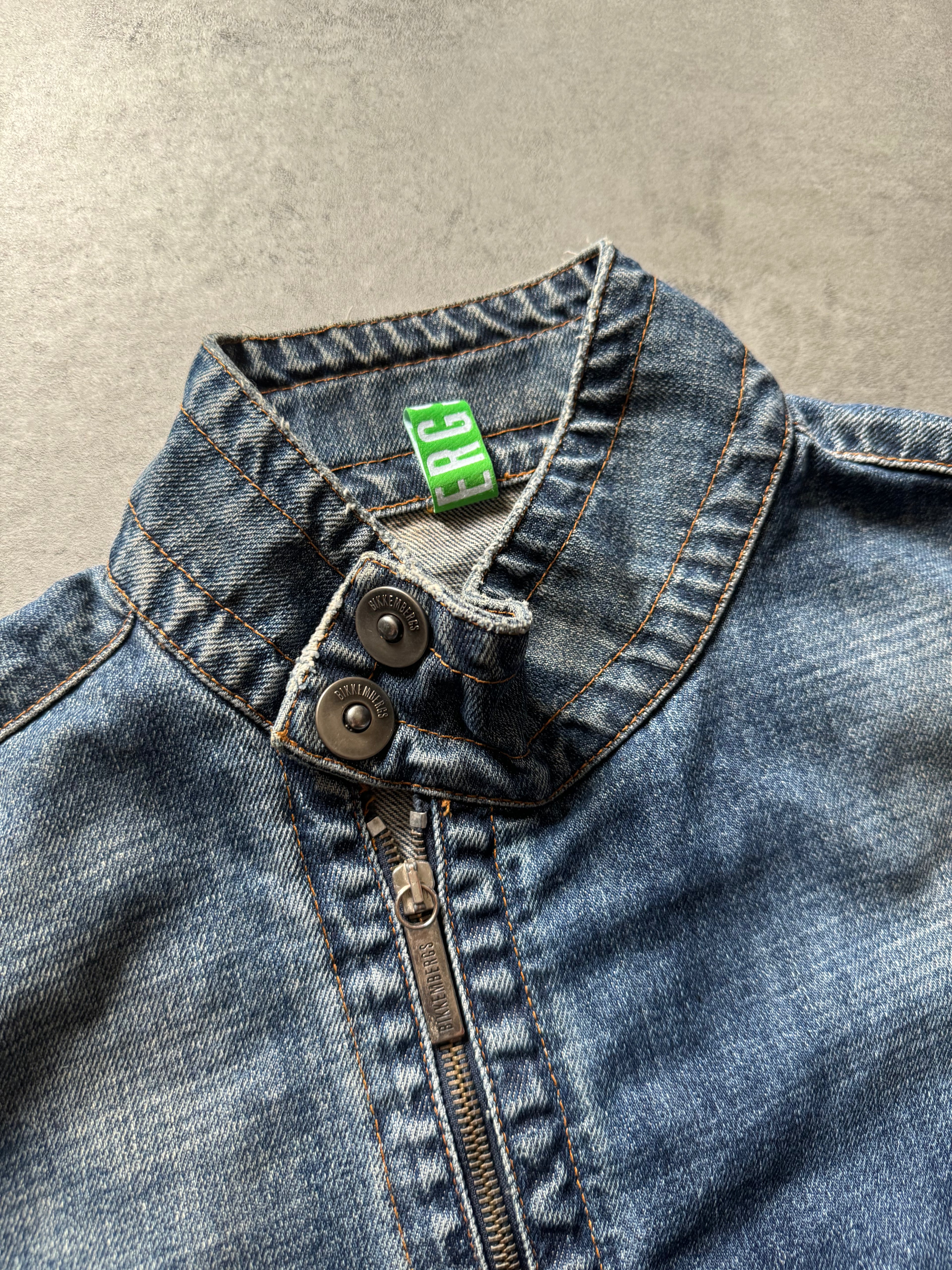 AW2005 Dirk Bikkembergs Asymmetrical Denim Jacket with Detachable Arms  (L) - 8