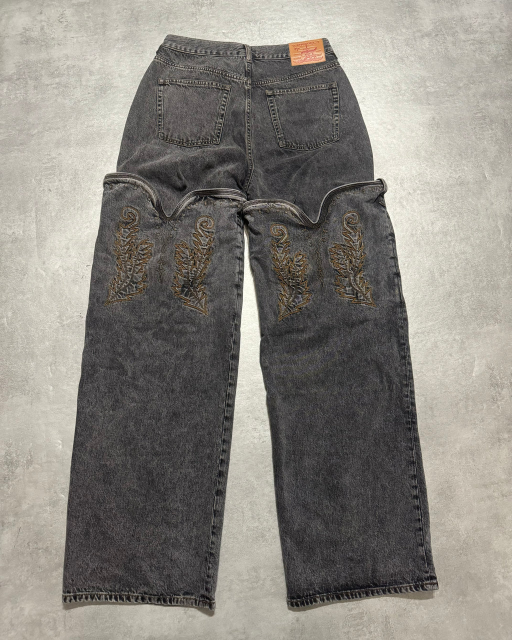 SS2024 Y/Project Maxi Cavalier Denim Grey Astro Pants (M) - 2