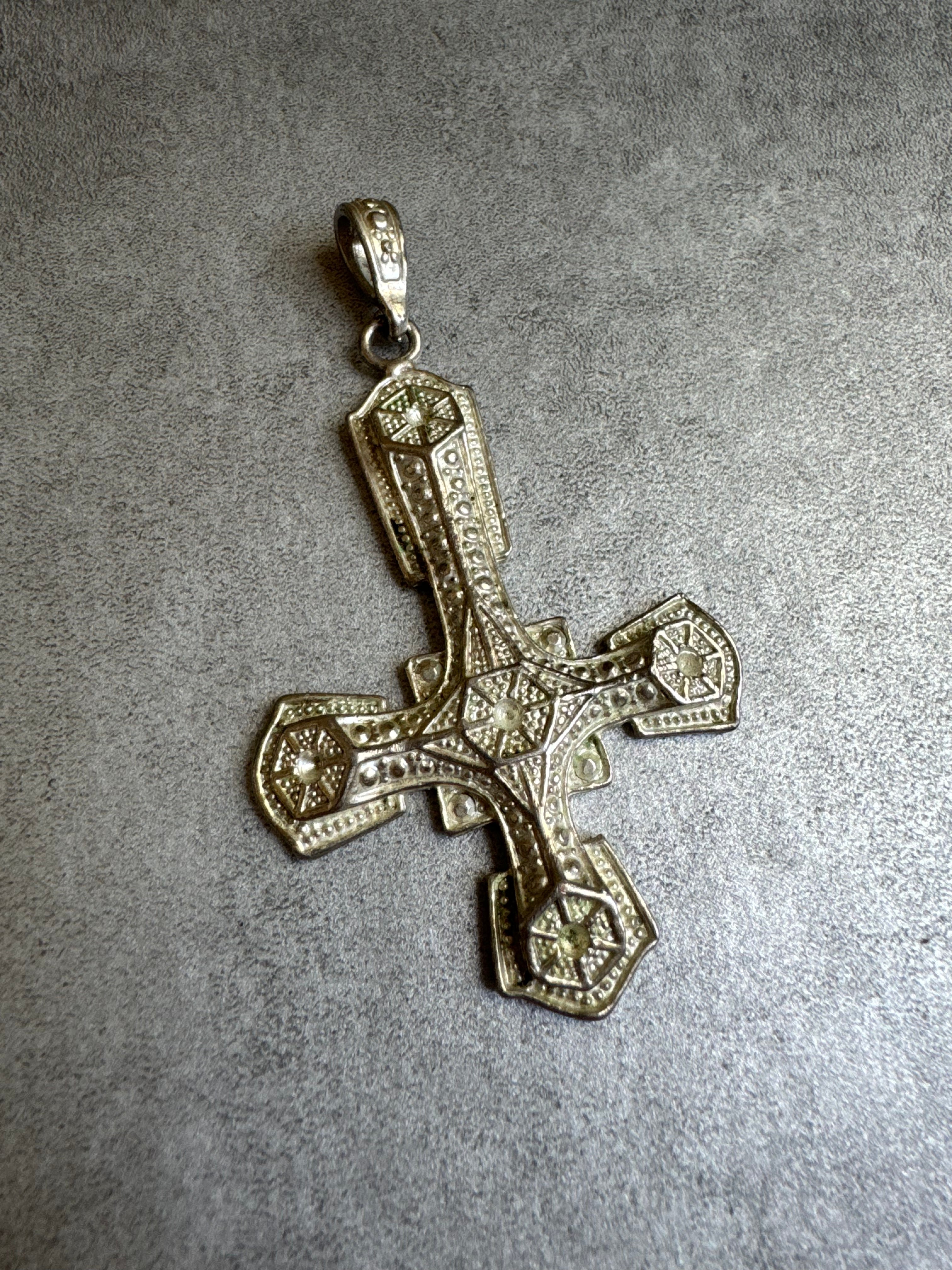 1970s Provocative Upside-down Cross Pendant (OS) - 9