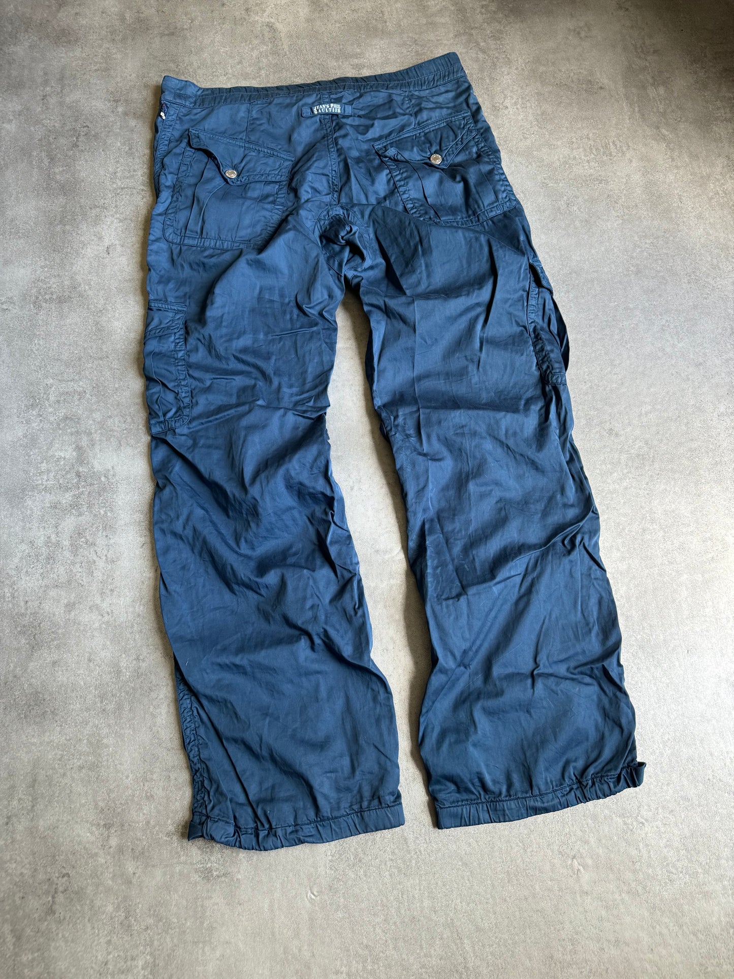 2000s Jean Paul Gaultier Blue Royal Cargo Soft Pants (L) - 7